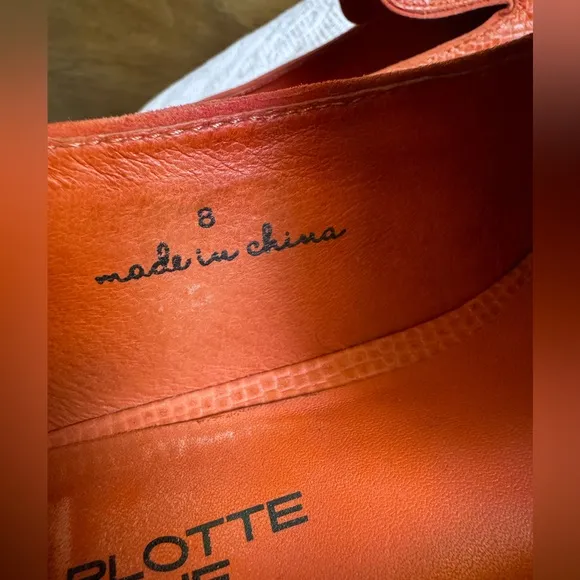 CHARLOTTE STONE Women's Lilith Tejus-Embossed Leather Slip-On Loafer, Coral sz 8