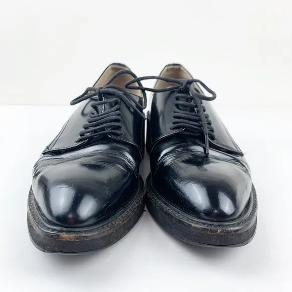 CHAUSSURE LAPIN Seoul, Korea Black Pointed Toe Lace Up Heeled Oxfords Si…