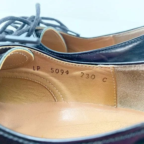 CHAUSSURE LAPIN Seoul, Korea Black Pointed Toe Lace Up Heeled Oxfords Si…