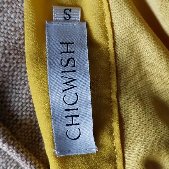 Chicwish Timeless Favorite Chiffon Maxi Skirt in Mustard Sz S