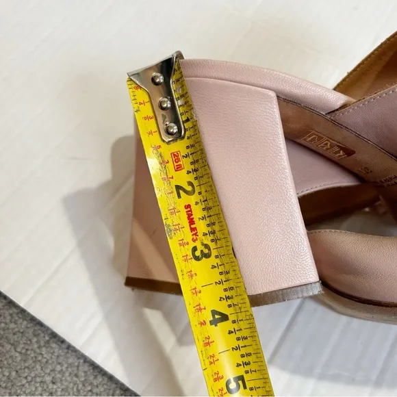 CHiE by Chie Mihara Mary Jane Mules Size 38.5 Size 7.5 or 8 Pink Leather Spain
