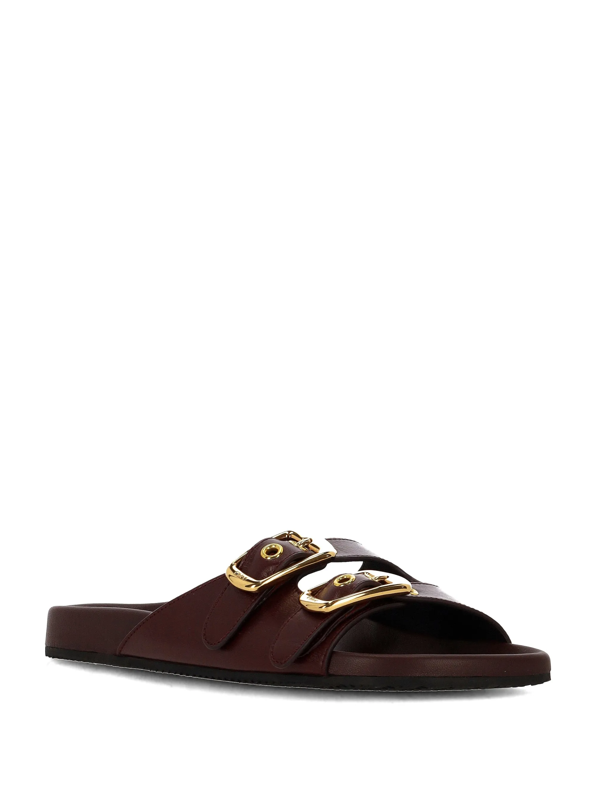 Chloè Polly Shiny Calfskin Flat Mules
