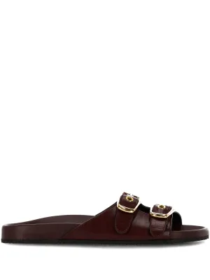 Chloè Polly Shiny Calfskin Flat Mules
