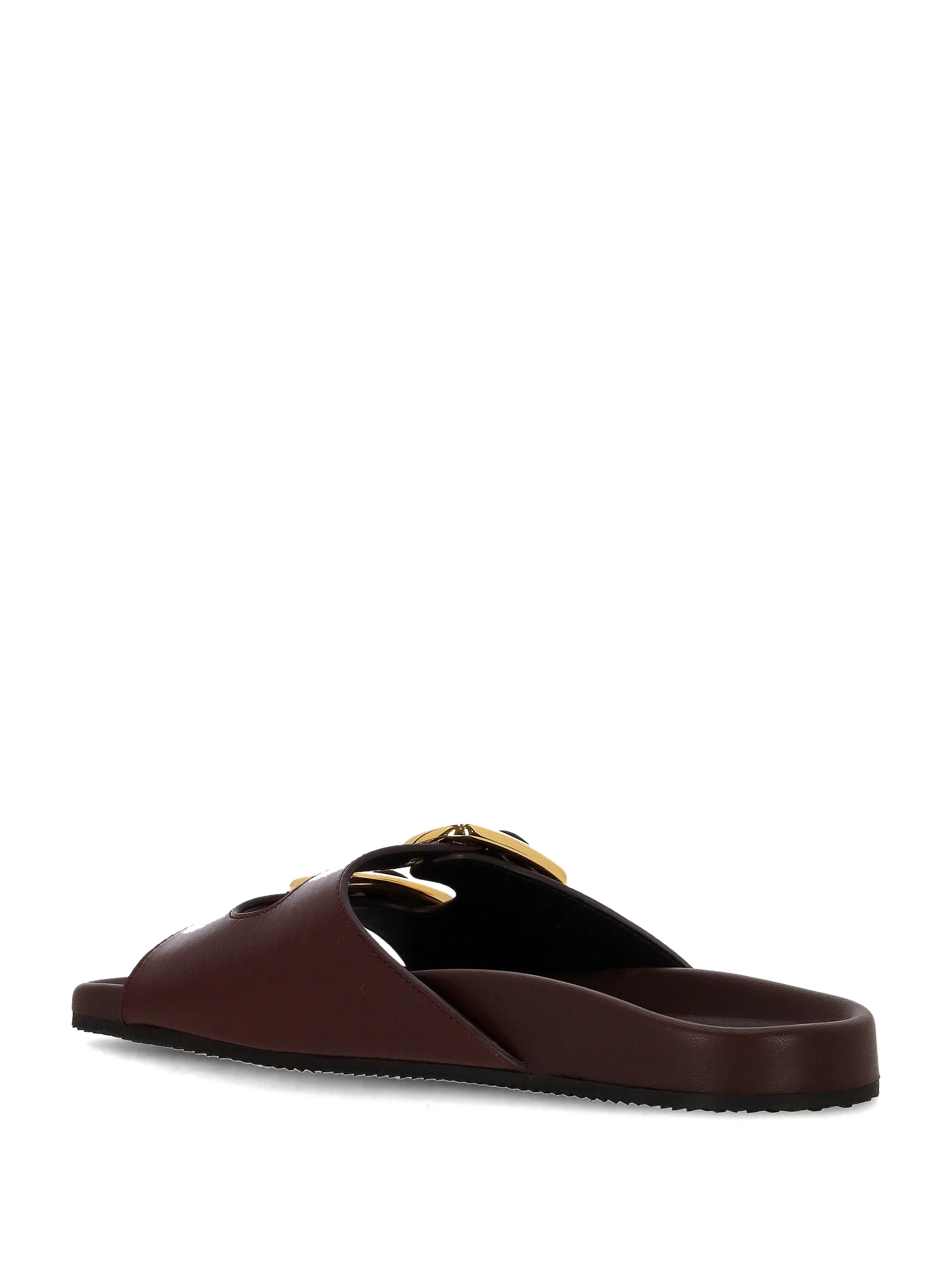 Chloè Polly Shiny Calfskin Flat Mules