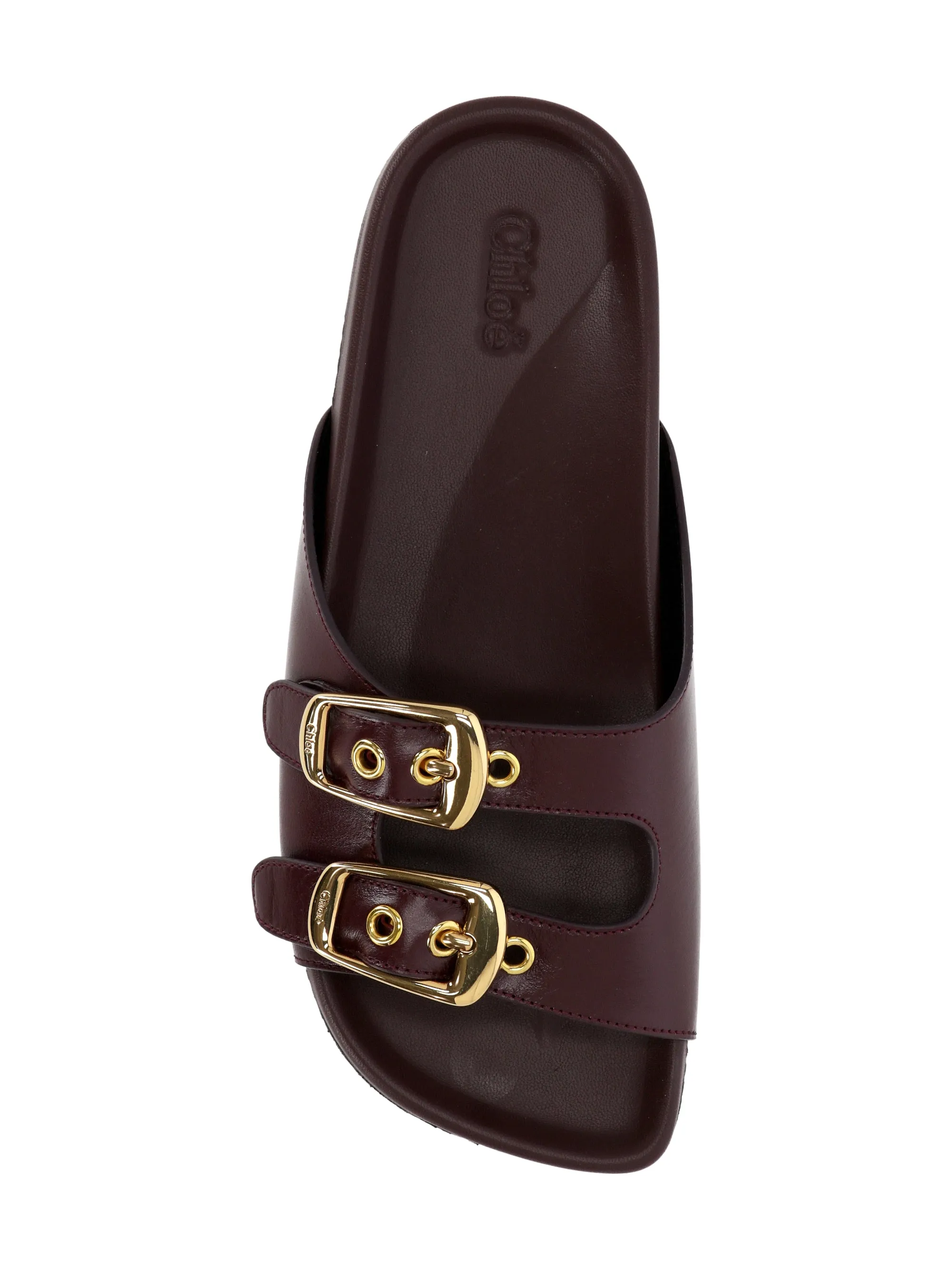 Chloè Polly Shiny Calfskin Flat Mules