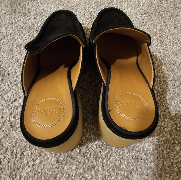 Chloé Women's Jamie High Block Heel Clogs Size 39