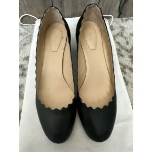 Chloe Lauren Scalloped Kitten Heels 35.5 NO DUST BAG