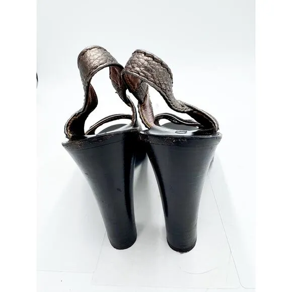 Chloe Slingback Metallic Pumps Size 37