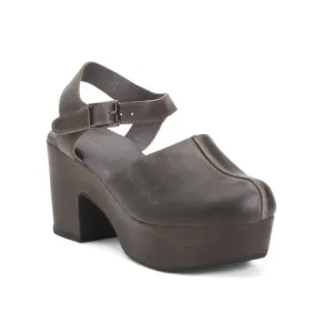 CHOCOLAT BLU Olive Leather Gabrielle Heeled Mules
