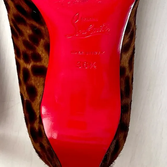 Christian Louboutin Animal Print Kitten Heel Pigalle 45 Pumps