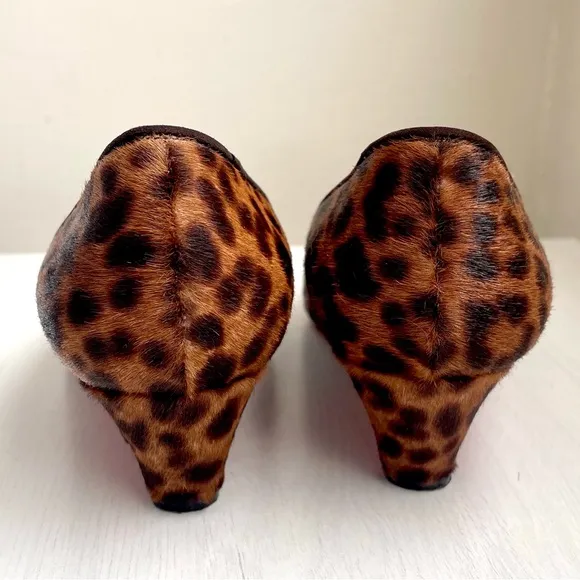 Christian Louboutin Animal Print Kitten Heel Pigalle 45 Pumps