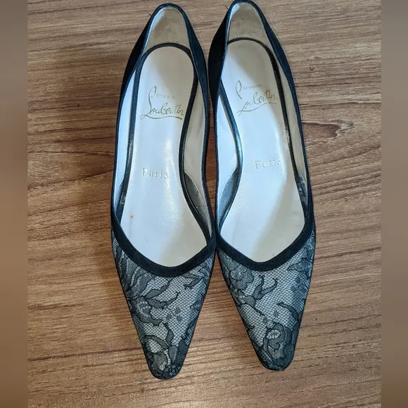 CHRISTIAN LOUBOUTIN Lace Kitten Heels