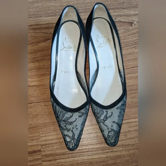 CHRISTIAN LOUBOUTIN Lace Kitten Heels
