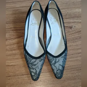CHRISTIAN LOUBOUTIN Lace Kitten Heels