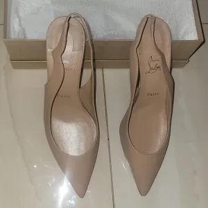 Christian Louboutin Women's Tan Slingback Heels
