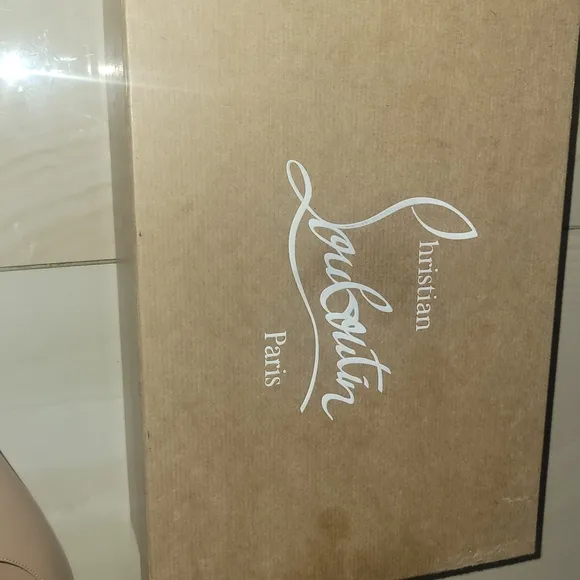 Christian Louboutin Women's Tan Slingback Heels