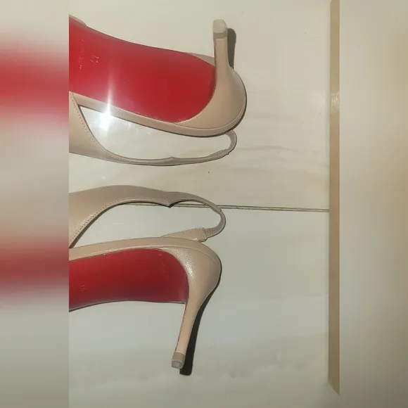 Christian Louboutin Women's Tan Slingback Heels