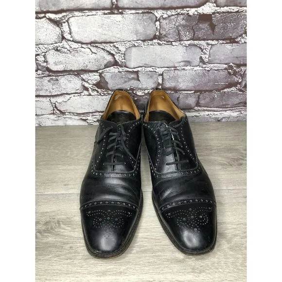 Church's England Custom Grade Black Leather Wingtip Oxfords Shoes Men Sz 13D US