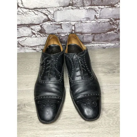 Church's England Custom Grade Black Leather Wingtip Oxfords Shoes Men Sz 13D US
