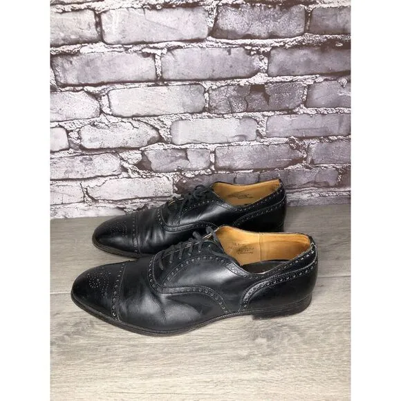 Church's England Custom Grade Black Leather Wingtip Oxfords Shoes Men Sz 13D US