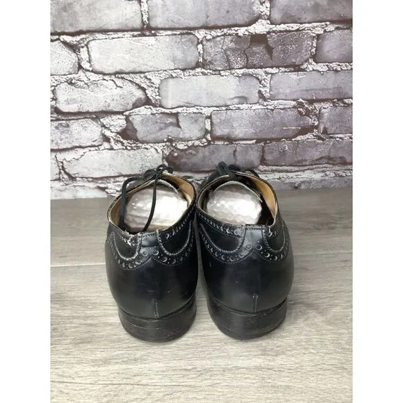 Church's England Custom Grade Black Leather Wingtip Oxfords Shoes Men Sz 13D US