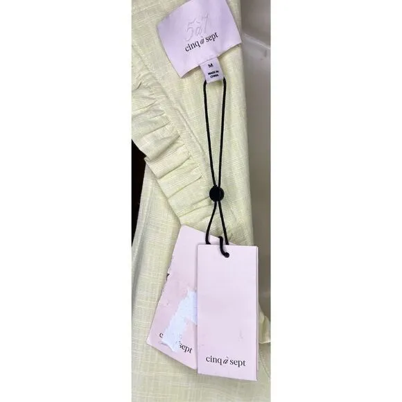 Cinq a Sept Song Dress in Limelight Cotton Dress NWT Size Medium