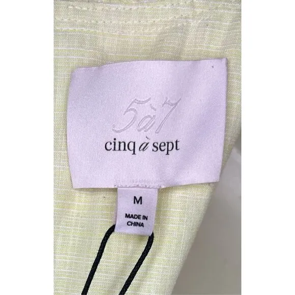 Cinq a Sept Song Dress in Limelight Cotton Dress NWT Size Medium