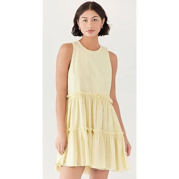 Cinq a Sept Song Dress in Limelight Cotton Dress NWT Size Medium