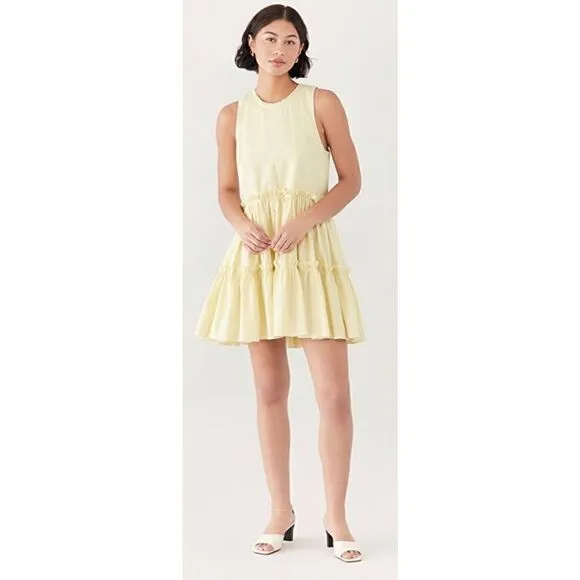 Cinq a Sept Song Dress in Limelight Cotton Dress NWT Size Medium