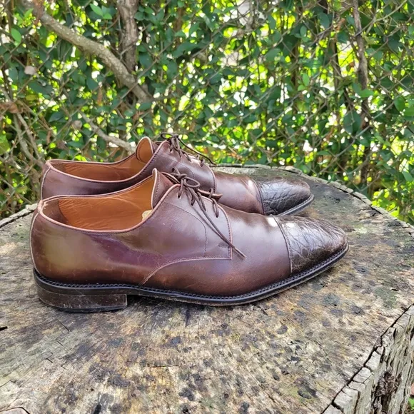 Ciro Schiano Oxfords Cap Toe Brown Leather Italy/Ciro Schiano Belvedere