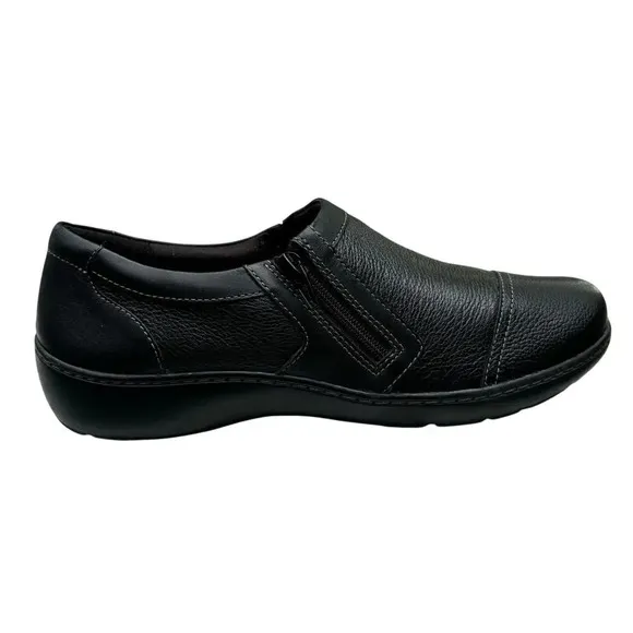 Clarks Collection Ultimate Comfort Cora Harbor Womens Size 10 Leather Slip-Ons