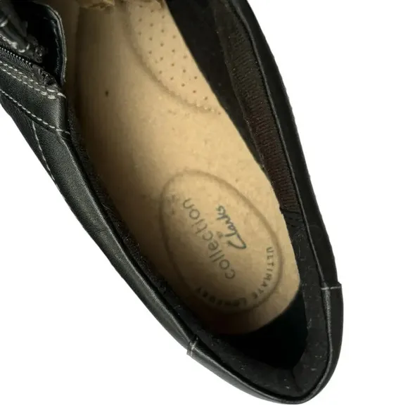 Clarks Collection Ultimate Comfort Cora Harbor Womens Size 10 Leather Slip-Ons