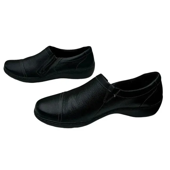 Clarks Collection Ultimate Comfort Cora Harbor Womens Size 10 Leather Slip-Ons