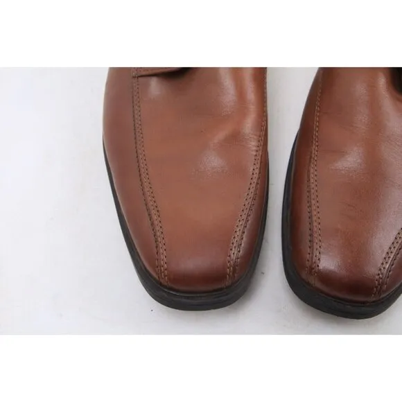 Clarks Tilden Oxfords Dress Shoes Mens Brown Leather Cap Toe Lace Up 13 M