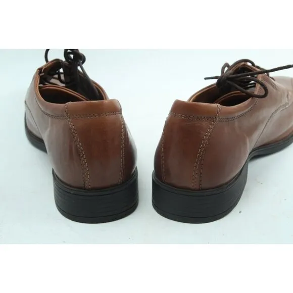 Clarks Tilden Oxfords Dress Shoes Mens Brown Leather Cap Toe Lace Up 13 M