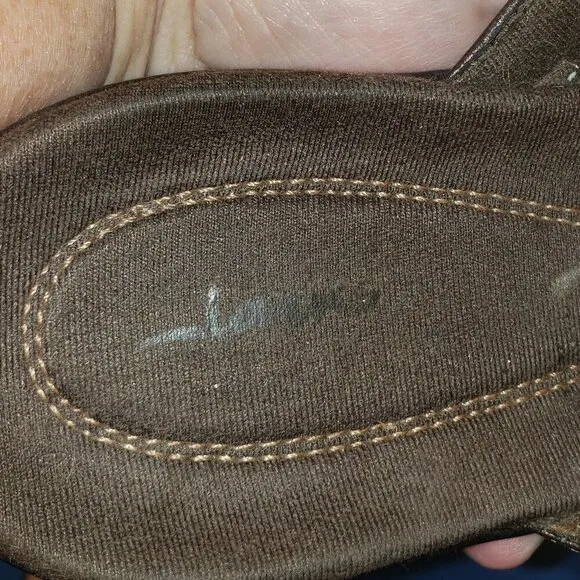 Clarks Women's Size 8M Brown Leather Mules/Clogs - 07