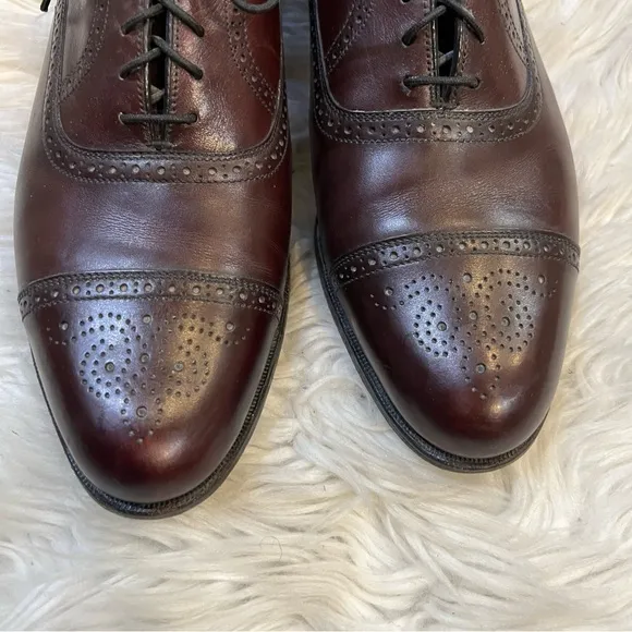 Classics by FootJoy Vintage Burgundy Brown Cap Toe Broque Golf Oxfords 9.5C