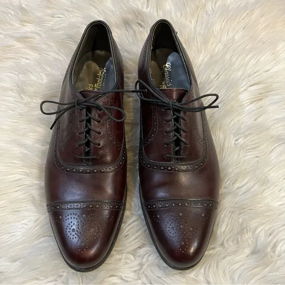 Classics by FootJoy Vintage Burgundy Brown Cap Toe Broque Golf Oxfords 9.5C