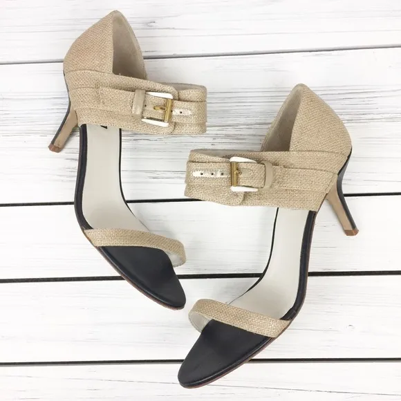 Claudia Ciuti Natural Strap Kitten Heels 9.5