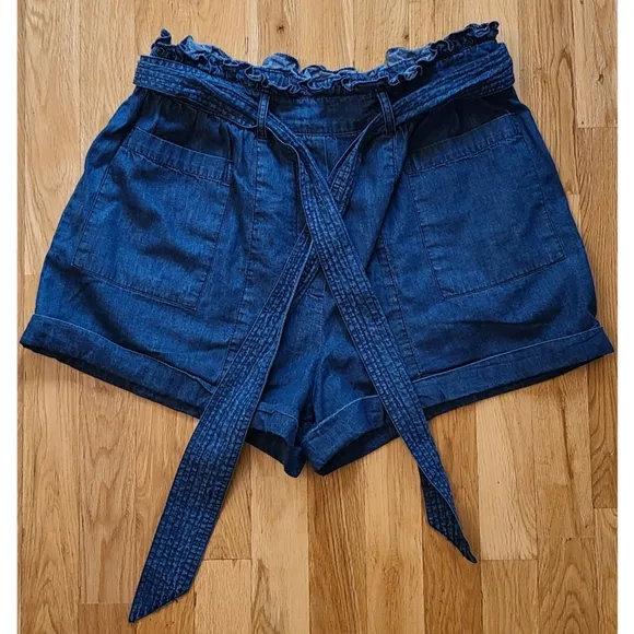 Cleobella Joplin Paperbag Short in Classic Blue Size Medium Bohemian