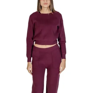 Clere Ribbed Knit Relaxed Fit Set Women Purple Knitwear