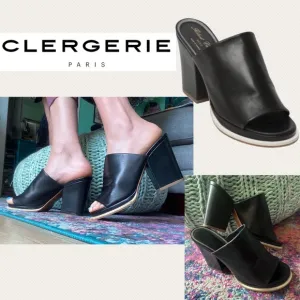 🖤Clergie Heeled Mules🖤