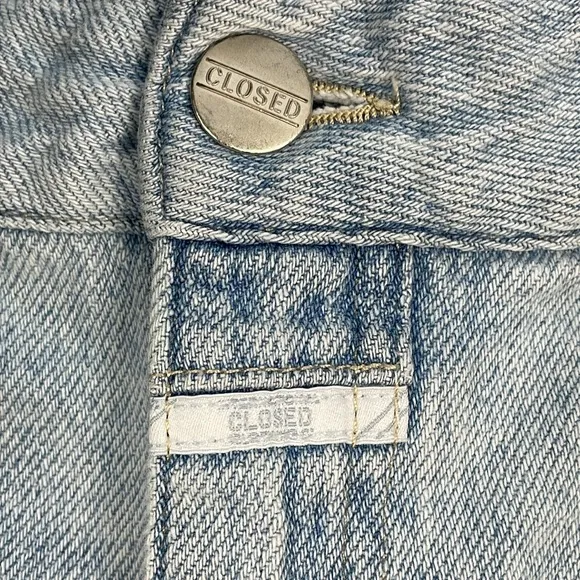 Closed Denim Pearl Relaxed Fit High Rise Jeans Distressed Rips Sz 31