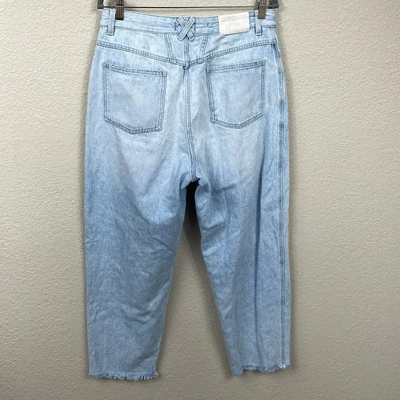 Closed Denim Pearl Relaxed Fit High Rise Jeans Distressed Rips Sz 31