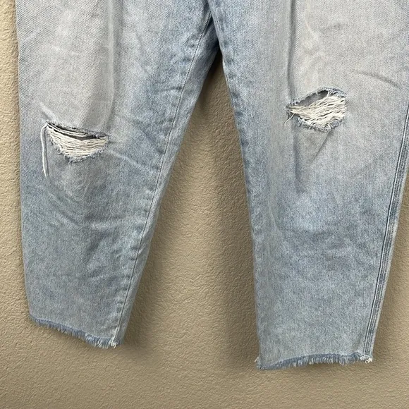 Closed Denim Pearl Relaxed Fit High Rise Jeans Distressed Rips Sz 31