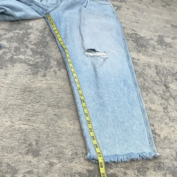 Closed Denim Pearl Relaxed Fit High Rise Jeans Distressed Rips Sz 31