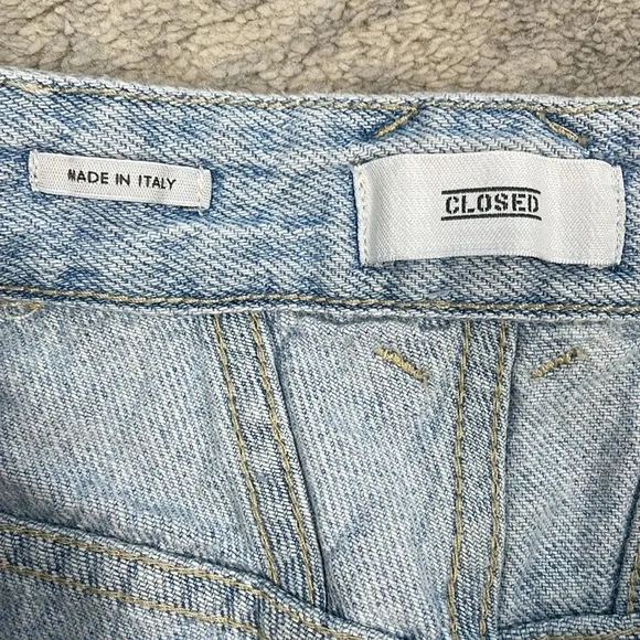 Closed Denim Pearl Relaxed Fit High Rise Jeans Distressed Rips Sz 31