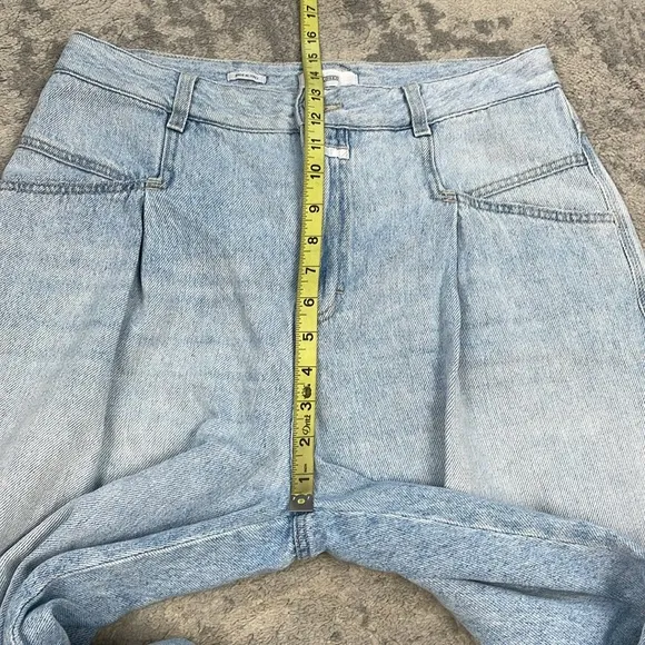 Closed Denim Pearl Relaxed Fit High Rise Jeans Distressed Rips Sz 31