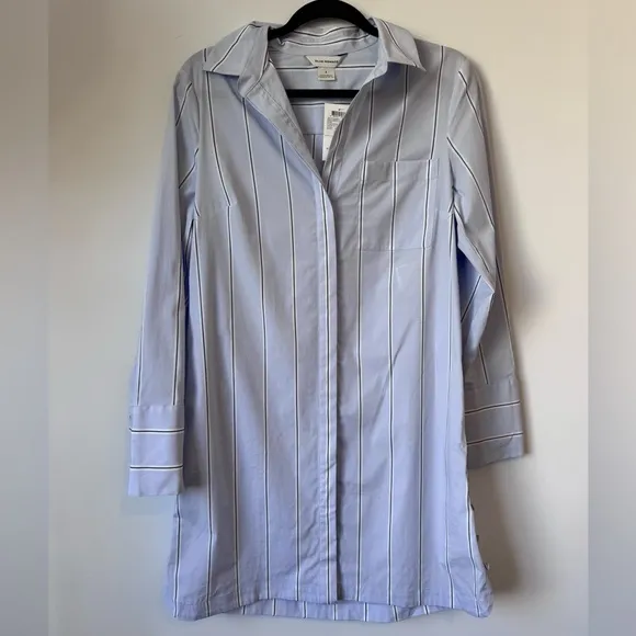Club Monaco Strawberta Dress in Blue Stripe - Size 6