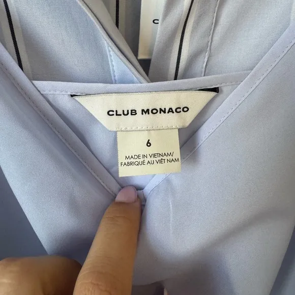 Club Monaco Strawberta Dress in Blue Stripe - Size 6